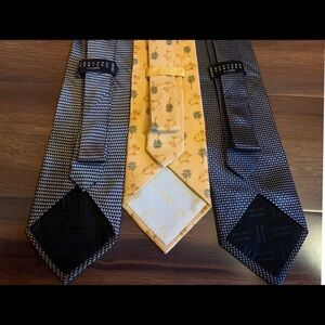 3 TIES - 2 BERGAMO New York and 1 TOMMY BAHAMA Silk Ties